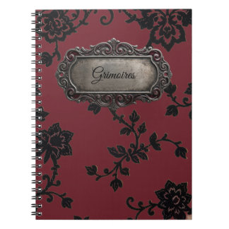 Cahier à spirale victorien rouge cramoisi