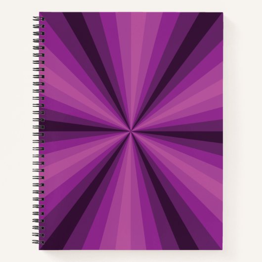 Cahier à spirale violet d'illusion d'optique (Devant)