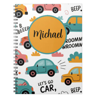 Cahier à spirale Voitures jouets pour enfants | Pe
