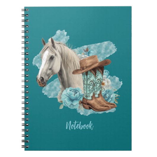 Cahier à spirale Western Horse (Devant)