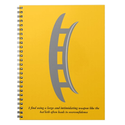 Cahier à spirales Bat'leth (Devant)
