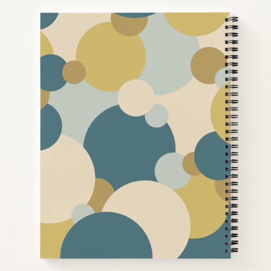 Cahier à spirales de molécules jaune-bleu (Dos)
