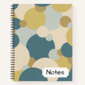 Cahier à spirales de molécules jaune-bleu (Devant)