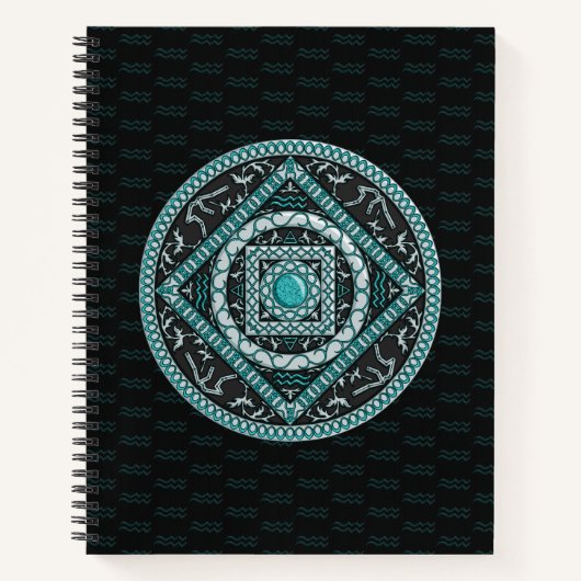 Cahier à spirales Mandala du Verseau (Devant)