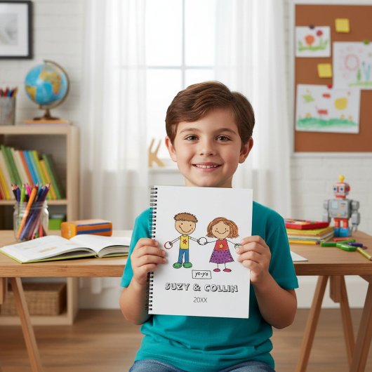 Cahier à spirales mignon pour enfants élégants