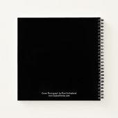 Cahier à thème Lune pleine dans l'espace avec nom (Dos)