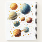 Cahier à thème spatial de planètes (Dos)