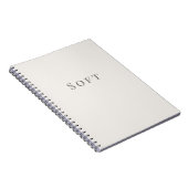 Cahier à typographie minimale - Douce (Côté Droit)