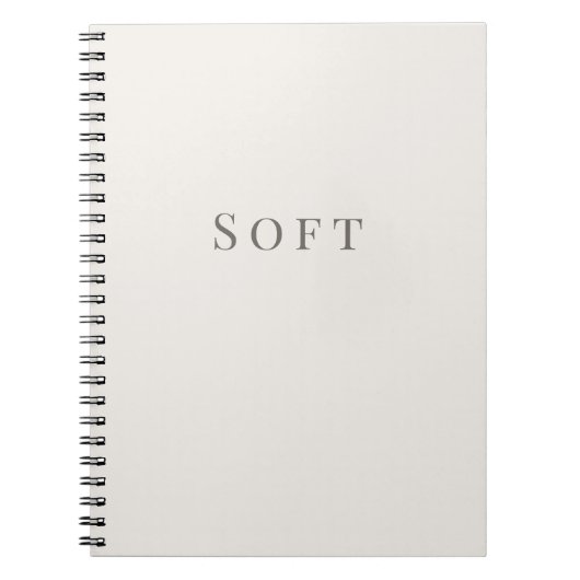 Cahier à typographie minimale - Douce (Devant)