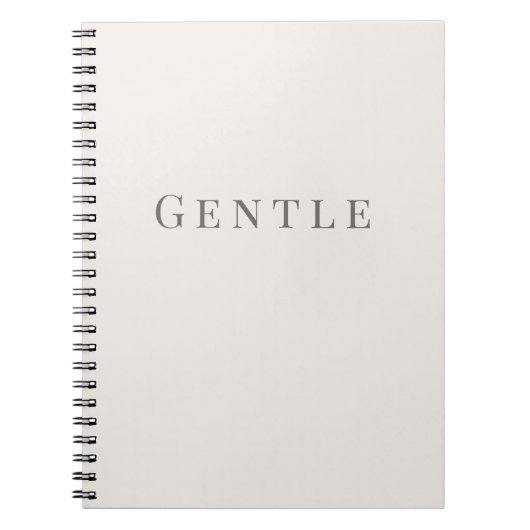 Cahier à typographie minimale - Douce (Devant)