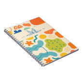 Cahier Abstrait avec Coulée de Couleur Personnalis (Côté Droit)