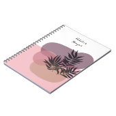 Cahier Abstrait Tropical Rose Pâle Pastel (Côté gauche)