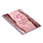 Cahier Agate Rose & Or (Côté Droit)