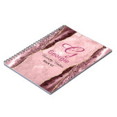 Cahier Agate Rose & Or (Côté gauche)