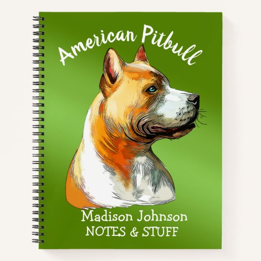 Cahier American Pitbull retour à l'école (Devant)