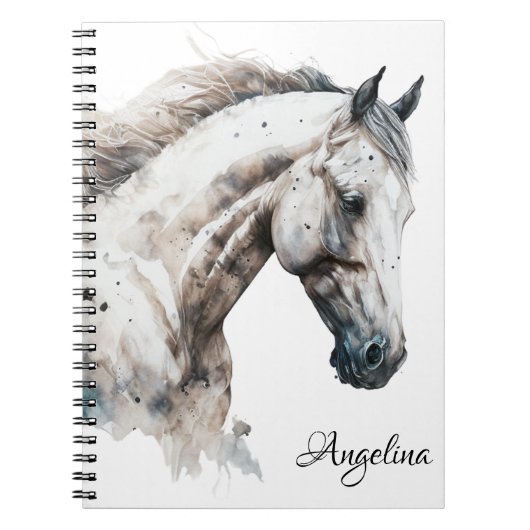 Cahier - Aquarelle Cheval Blanc (Devant)