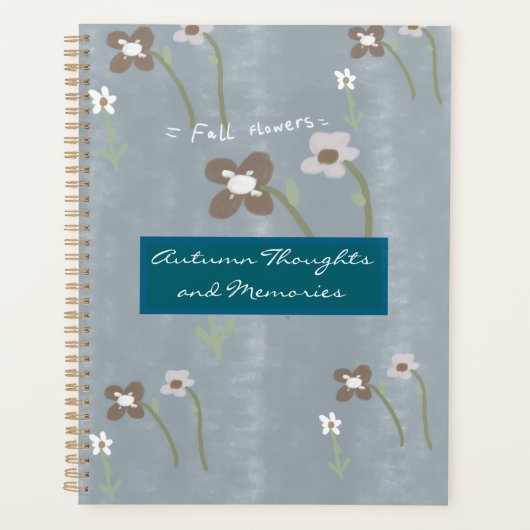 Cahier Aquarelle Fleurs D'automne (Devant)