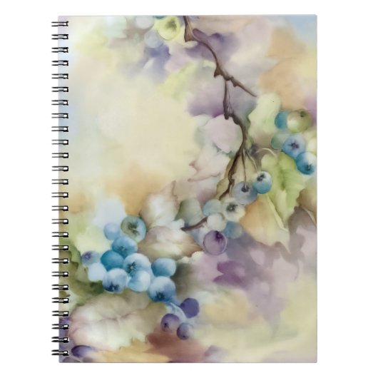 Cahier aquarelle myrtille (Devant)