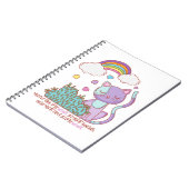 Cahier arc-en-ciel de Rainbow Kitten + citation (Côté gauche)