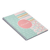 Cahier Arc-en-ciel Pastel Cœurs Mignons Patchwork (Côté Droit)