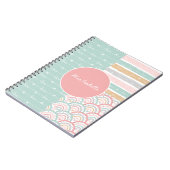 Cahier Arc-en-ciel Pastel Cœurs Mignons Patchwork (Côté gauche)