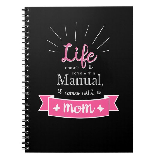 Cahier "Ardoise" avec une citation pour Maman (Devant)