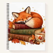 Cahier Automne Livres Renard Endormi Cosy