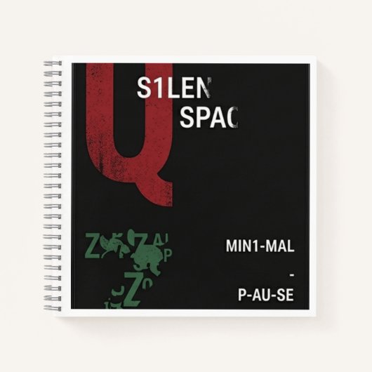 Cahier avec conception typographique (Devant)
