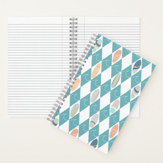 Cahier avec design bohème de plage et de planche d (À l'intérieur)