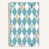 Cahier avec design bohème de plage et de planche d (Recto)