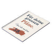 Cahier avec devise: Grands projets et ... (Côté gauche)
