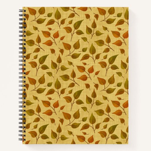 Cahier Avec Feuilles D'automne (Devant)