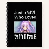 Cahier Avec Fille Anime (Devant)