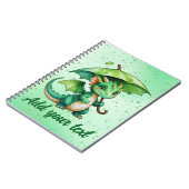 Cahier avec illustrations de bébé dragon (Côté gauche)