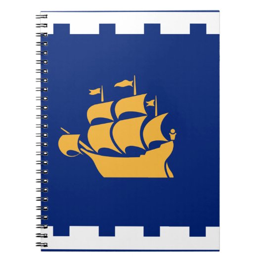 Cahier avec le drapeau de la ville de Québec (Devant)