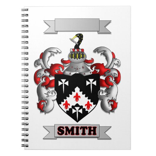 Cahier avec nom de famille Smith et blason (Devant)
