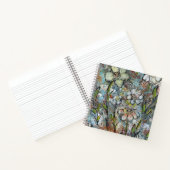 Cahier avec une œuvre d'art florale en techniques  (Intérieur)