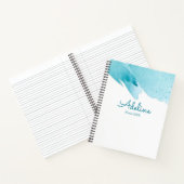 Cahier bleu à script simple personnalisé moderne (Intérieur)