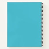Cahier bleu à script simple personnalisé moderne (Dos)