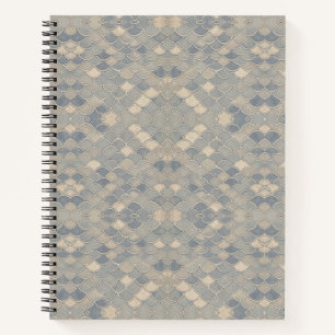 Cahier Bleu Ardoise à Vagues Seigaiha Japonaises