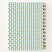 Cahier bleu crème rayé - Soleil levant - S (Dos)