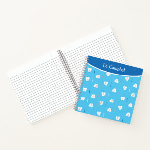 Cahier Bleu Dentiste Dent Souriante