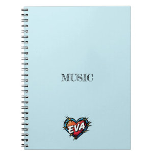 Cahier Bleu Eva Heart