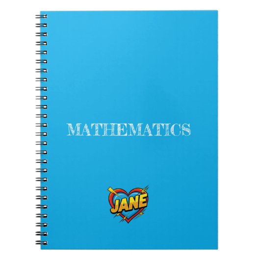 Cahier Bleu Jane Heart (Devant)