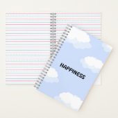Cahier bleu mignon (À l'intérieur)