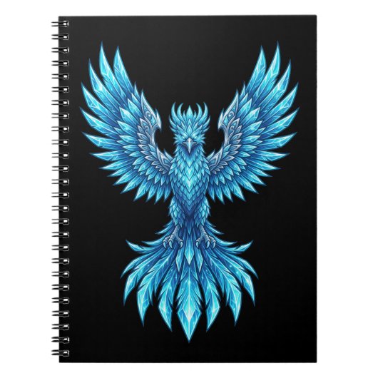Cahier Blue Phoenix Rising - Journal d'art fantast (Devant)