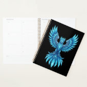 Cahier Blue Phoenix Rising - Journal d'art fantast (Devant avec enveloppe)