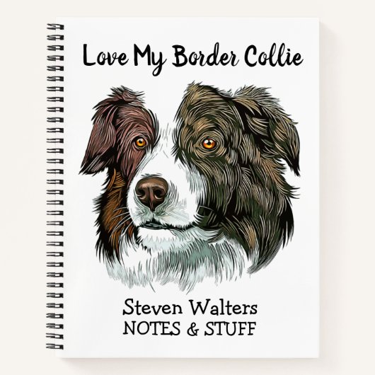 Cahier Border Collie retour à l'école (Devant)