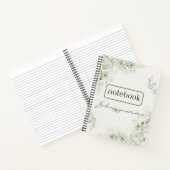 Cahier botanique vert simple (Intérieur)