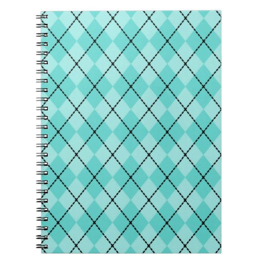 Cahier Bright Aqua Argyle (Devant)